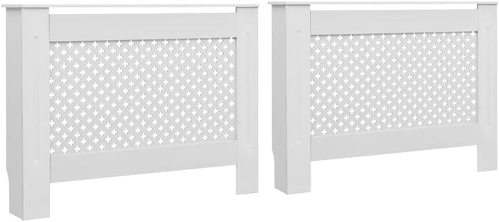 Wohnzimmer 2 Stücke Heizkörperverkleidungen 112×19×81,5 cm MDF Heizkörper Verkleidung Abdeckung Heiz