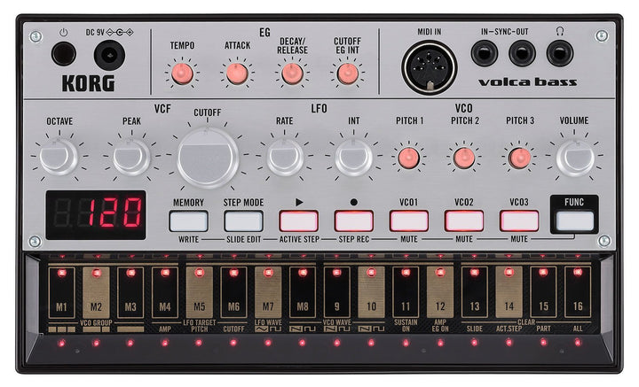 Korg VOLCA-BASS Analog-Synthesizer Schwarz KORG volca bass Single, KORG volca bass Single