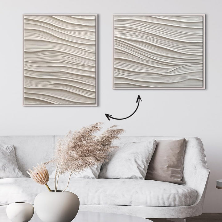 Haak Schattenfugenrahmen Flora in Sandbeige (matt) 84x118,8cm (DIN A0) 84x118,8 cm (DIN A0) Sandbeig