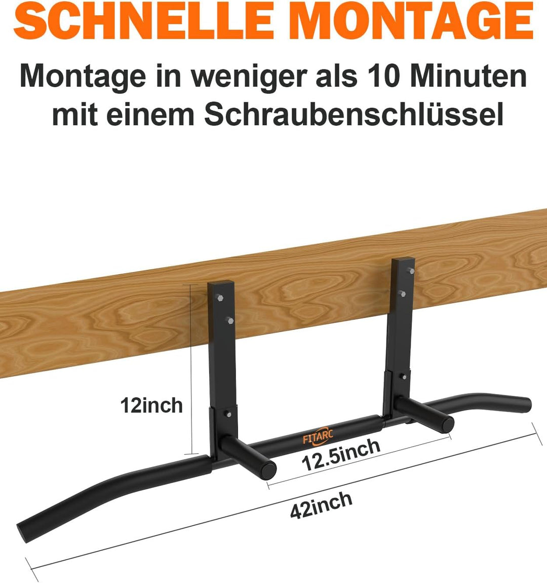 Fitarc Klimmzugstangen Klimmzugstange Joist Pull Up Bar Balkenhalterung, Heim-Fitnessstudio, Workout