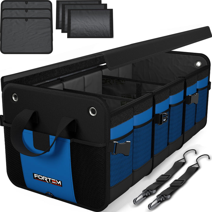 FORTEM Kofferraum Organizer, Kofferraumtasche, Zusammenklappbarer Auto Organizer Kofferraum mit Fäch