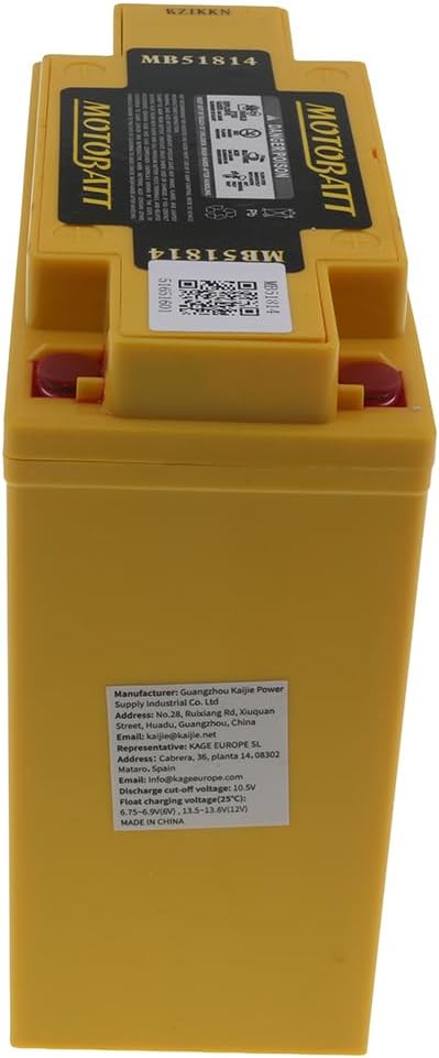 MOTOBATT Batterie 12 V 22 Ah (MB51814) [wartungsfrei & versiegelt] kompatibel für BMW K 1300 GT 2009