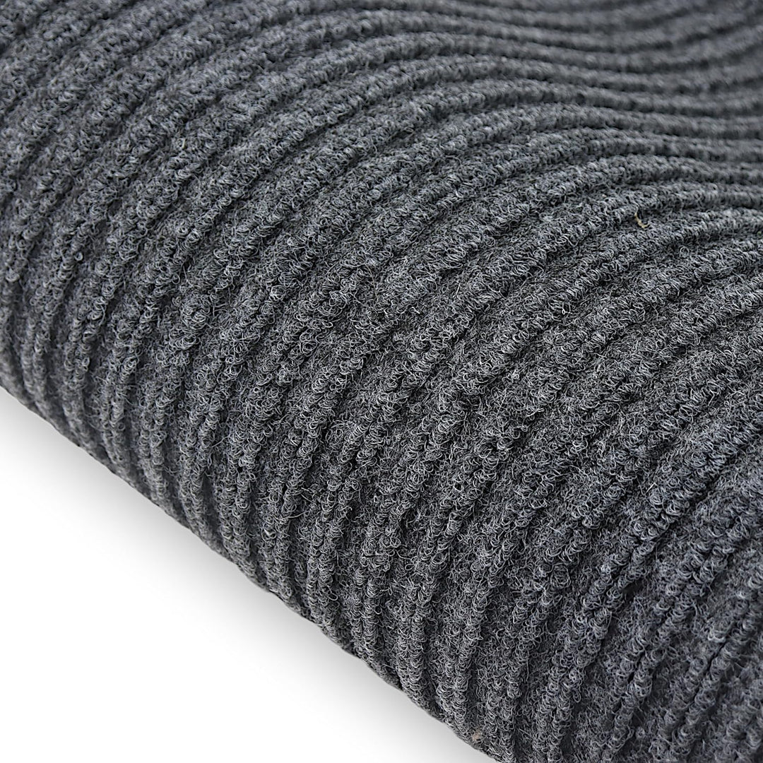 Fussmatte Grau 60x80 cm – Robuste, rutschfeste Schmutzfangmatte für Innen- und Aussenbereich - saugf