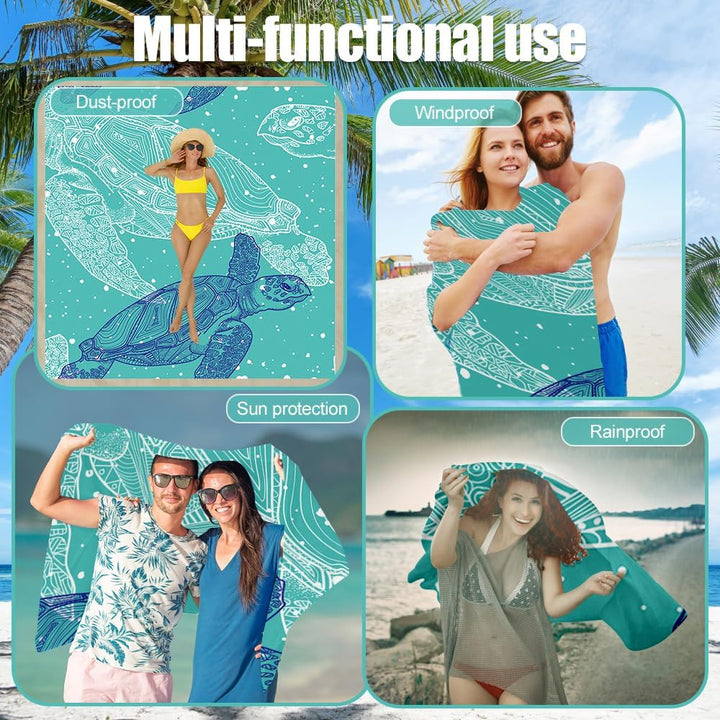 Stranddecke sandfrei, Extra gross 210 cm x 200 cm Picknickdecke, Wasserdicht, Wasser und feuchtigkei