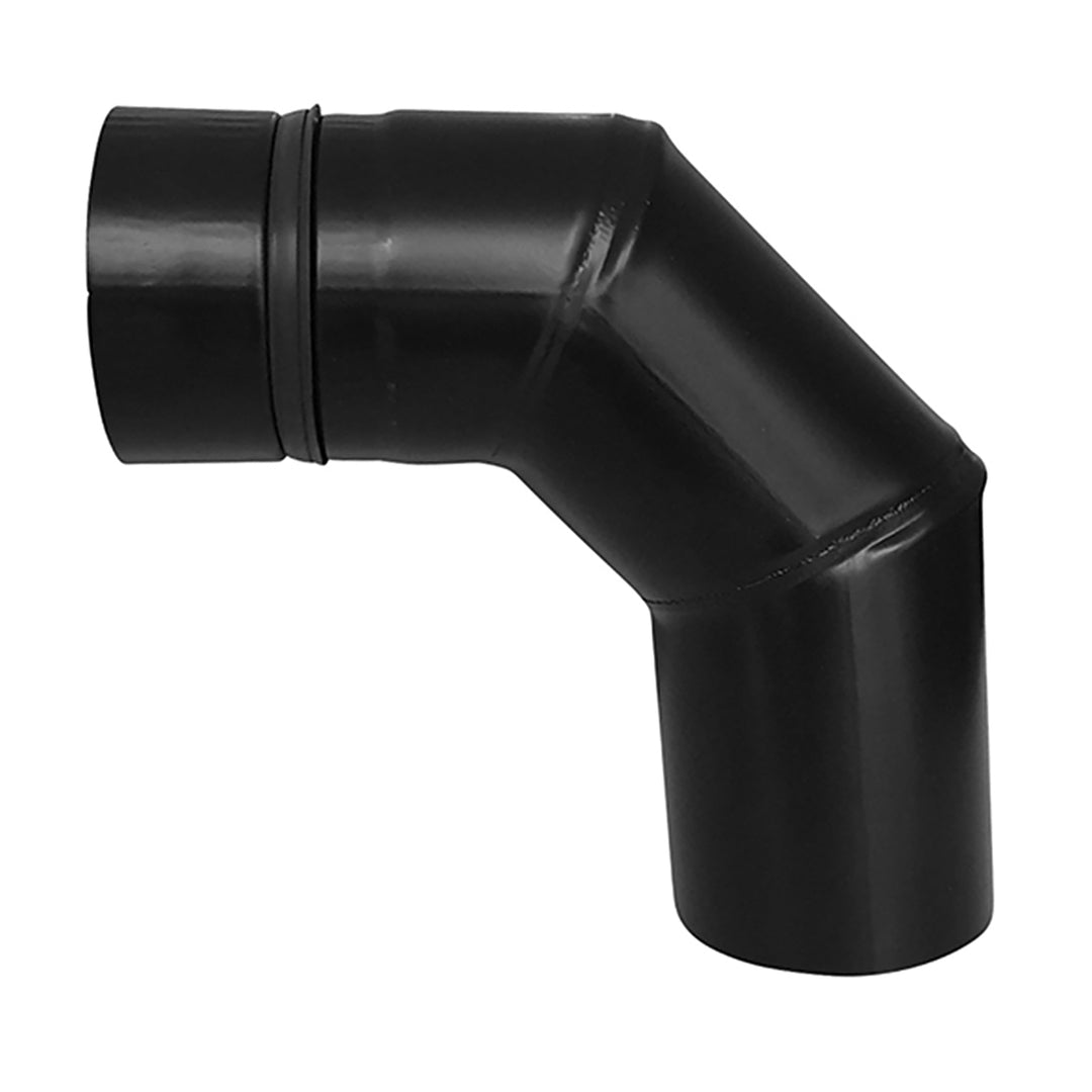 FIREFIX RES80/B90 Pelletofenrohr-Bogen, 80 mm, Edelstahl schwarz, 90 Grad