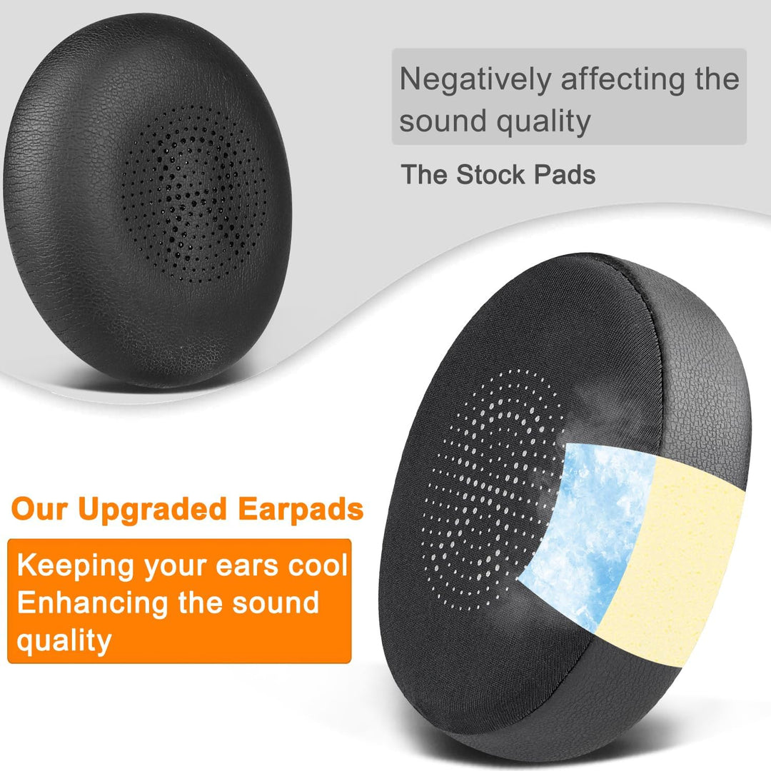 SOULWIT Kühlgel Ersatzpolster Ersatz Ohrpolster für Jabra Evolve2 65 (Evolve 2 65MS 65UC MS UC)/Evol