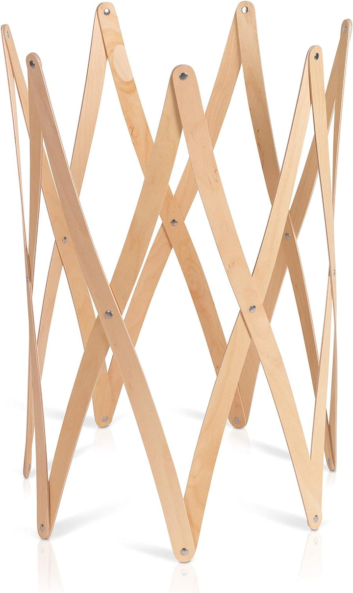 Marie Pi, Wäschesammler, grössenverstellbar, Holz Gestell natur, Wäschesack schwarz Natur/Schwarz, N