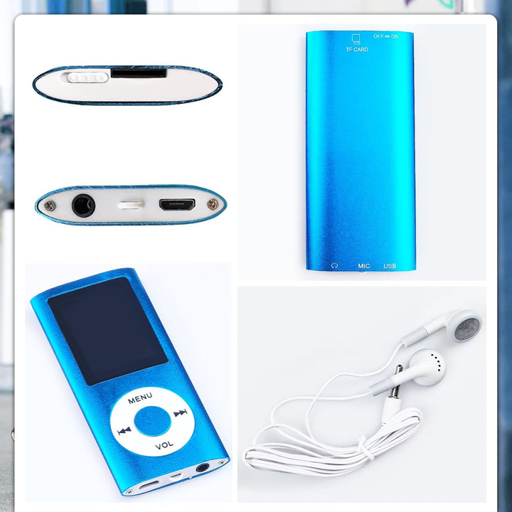 MP3-Player/MP4-Player Bluetooth 5.0, 1.8" Tragbarer HiFi-Musikplayer mit Verlustfreiem Sound und Lau