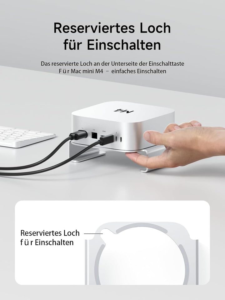 Hagibis Mac Mini M4 Ständer Aluminiumlegierung Halterung für Mac Mini M4/M4 Pro 2024 Belüftung Wärme