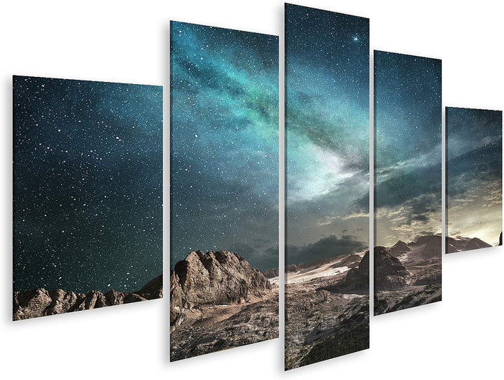 islandburner Bild auf Leinwand Milchstrasse In Der Morgendämmerung In Einer Berglandschaft Bilder Wa