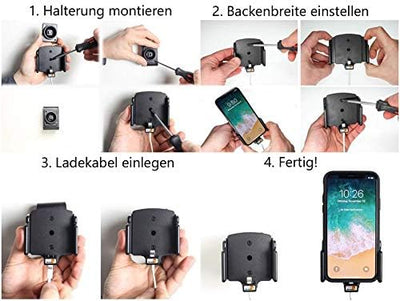 Brodit Gerätehalter 716013 | MADE IN SWEDEN | für Smartphones - Apple iPhone 11, iPhone X, iPhone Xs