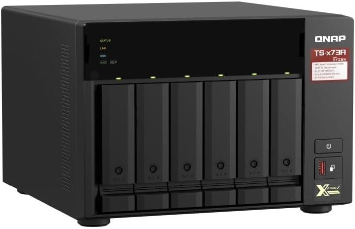 QNAP TS-673A 6-Bay Turbo-Station NAS (AMD Ryzen™ Embedded V1500B 4-Core/8-Thread 2,2 GHz 8GB DDR4 RA