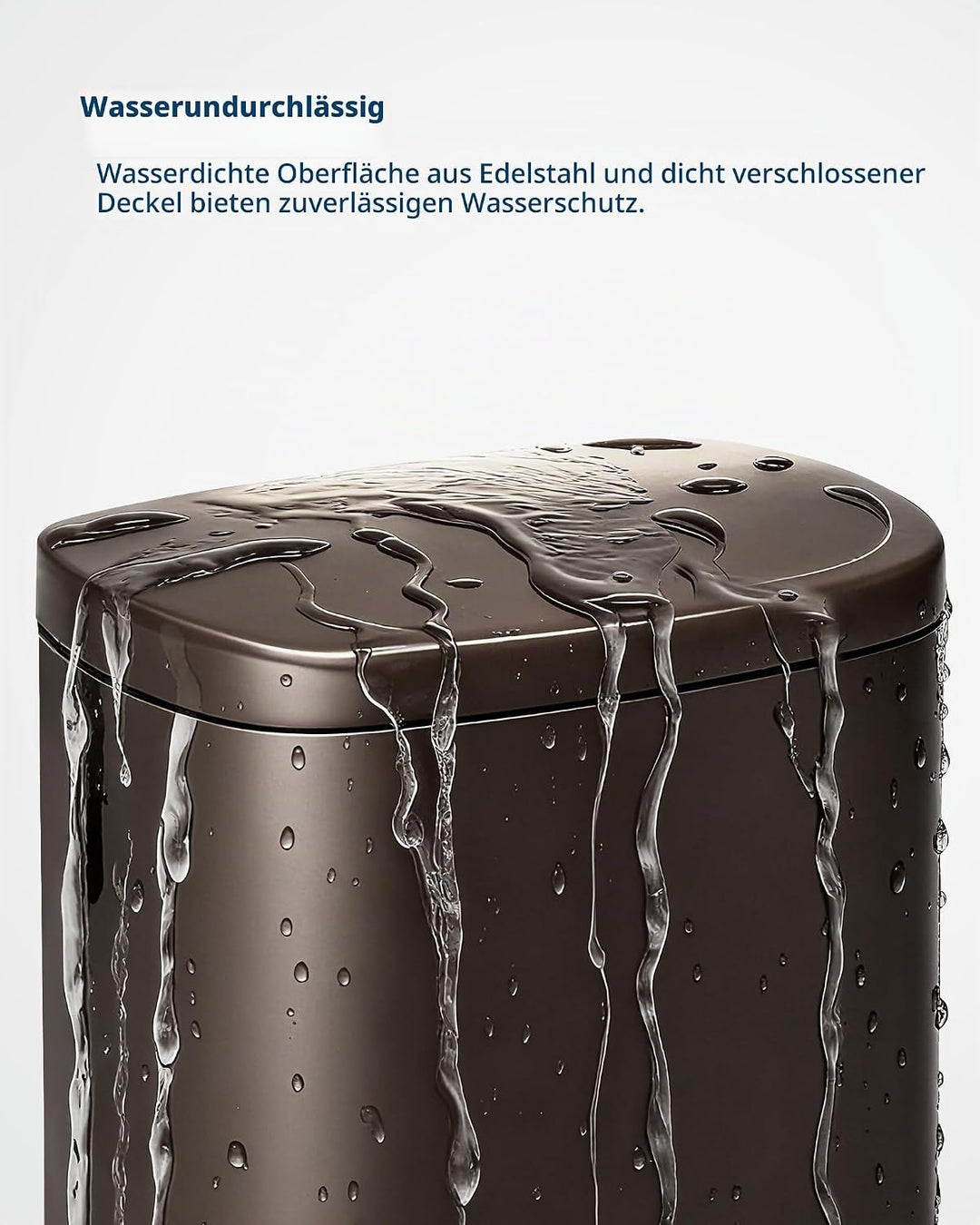 GarveeHome 50 Liter- und 10 Liter-Metallmülleimer-Set, rostfreier Küchen Mülleimer mit Deckel, pedal