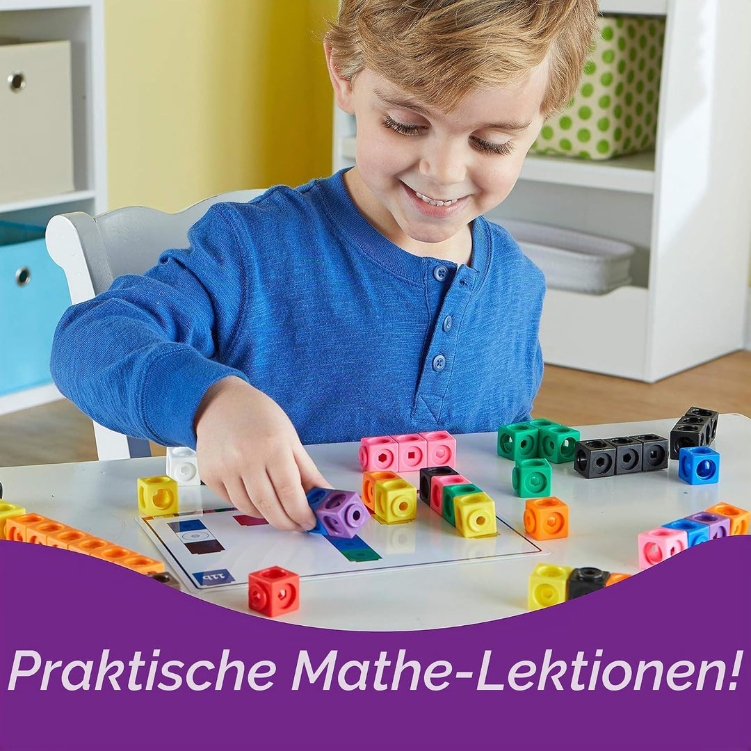 Learning Resources Early Math Mathlink Cube Activity Set, Assorted Colors, 115Piece, Ages 4+