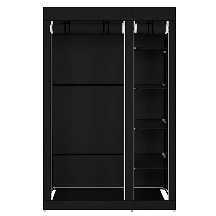 Bonnlo Kleiderschrank, 110 x 45 x 175 cm, Stoffschrank mit Kleiderstange und Ablagen Stabil, Stoffkl