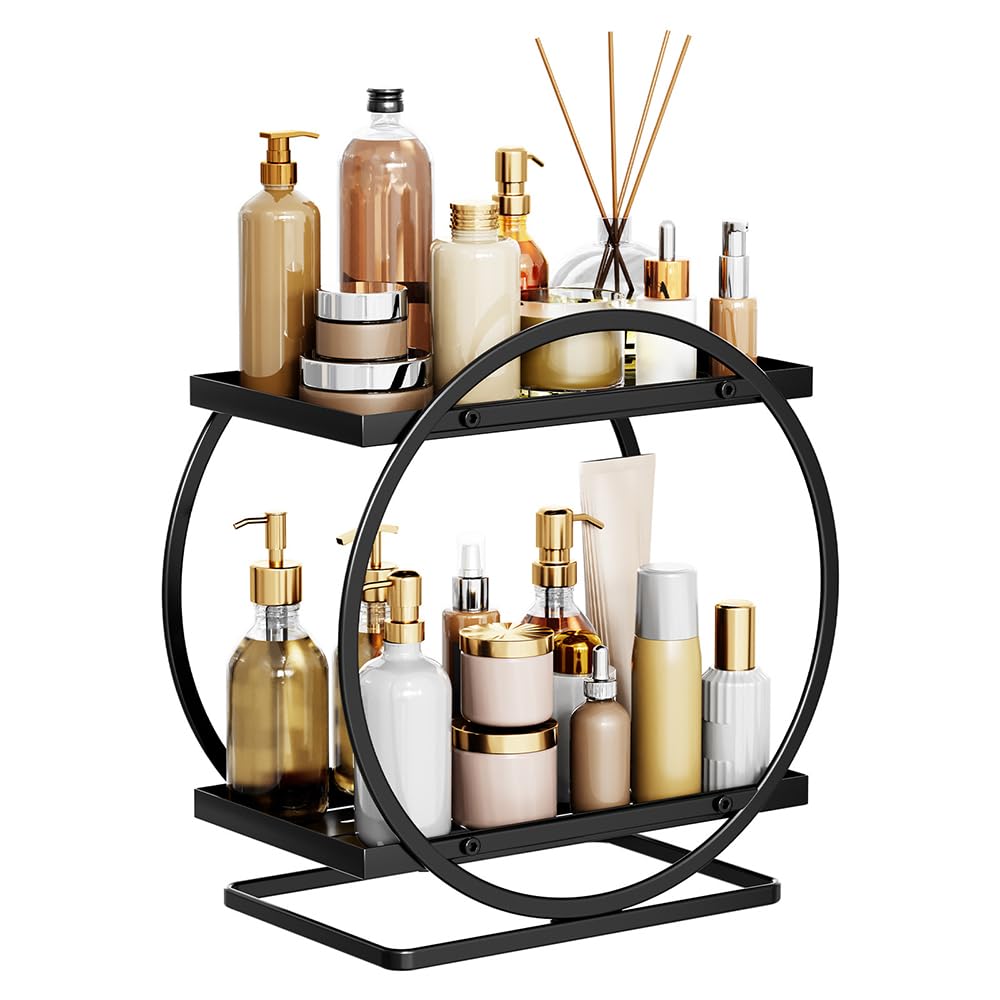 Make-up-Organizer für Schminktisch, 2-stöckig, Badezimmer-Arbeitsplatten-Organizer, Hautpflege, Kosm