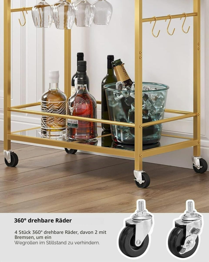 Hoppa! - Servierwagen - multifunktional, Metall, Kunststoff, 60 × 33 × 83 cm