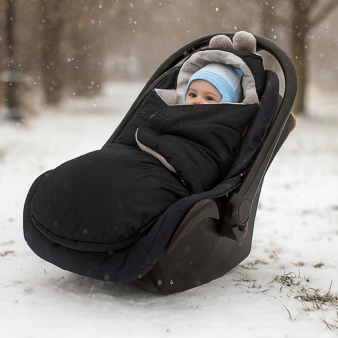Fusssack Baby Einschlagdecke für Winter geeignet für Kinderwagen Babyschale Babybett Autositz Buggy