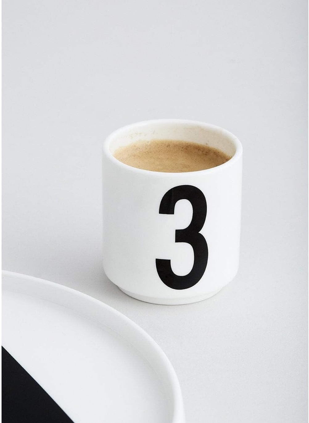 Design Letters Espressotassen aus Porzellan 4 Stück | Espresso-Kaffeetassen |Espressotassen-Set für