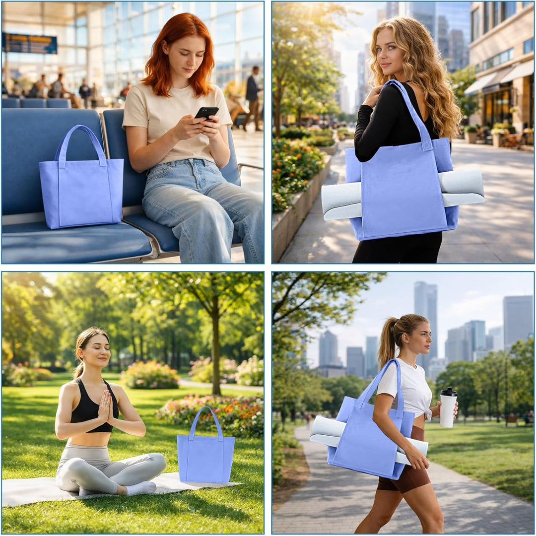 Yogatasche Damen Gross, wasserdichte Yoga Tasche mit Nassfach, Klettverschluss & Schnellzugriff für