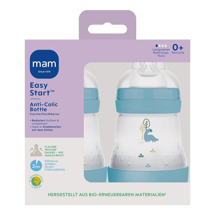 MAM Easy Start Anti-Colic Babyflasche im 2er-Set (160 ml), besonders gut akzeptierte Milchflasche, B