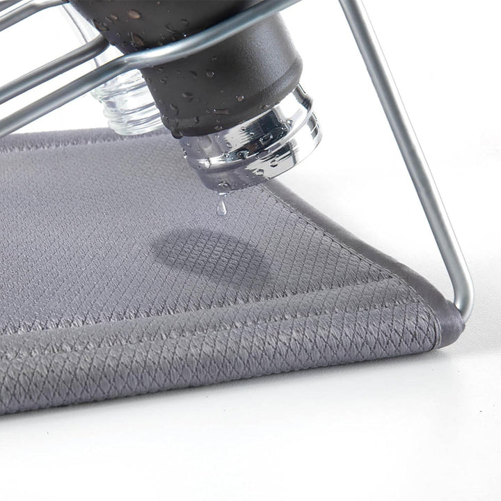 Metaltex 323003 Abtropfgestell für Flaschen, grau, 30x17x14 Sodatex-2 LAVA für 3 Flaschen Schwarz, S