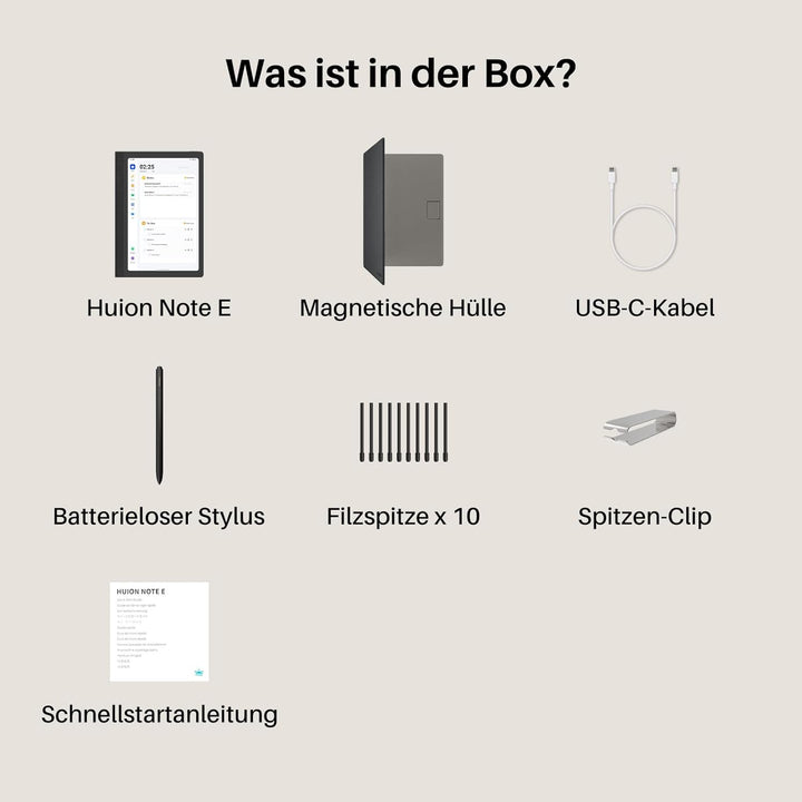 Huion Note E 8,4" Android Notizbuch, batterieloser Stift 8192 Druckstufen, papierähnliches Display,