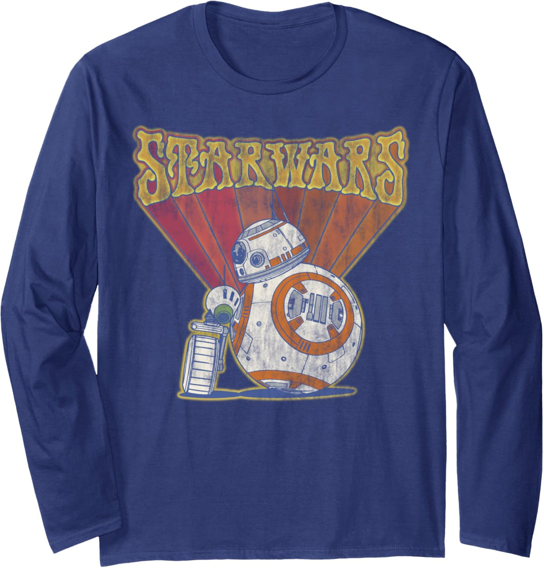 Star Wars: The Rise Of Skywalker BB-8 & D-O Retro Langarmshirt