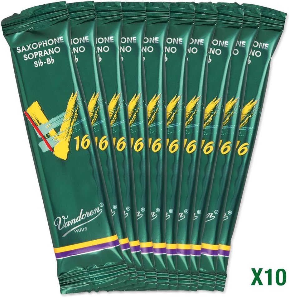 Vandoren SR714 V16 Sopran Saxophon Blätter - 10 Einheiten Stärke, 4, Stärke, 4