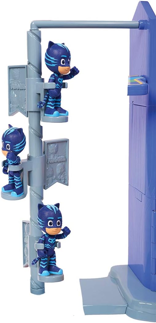 Simba 109402375 - PJ Masks Hauptquartier / Mission Control Spielset / mit Catboy und Romeo Figur / P