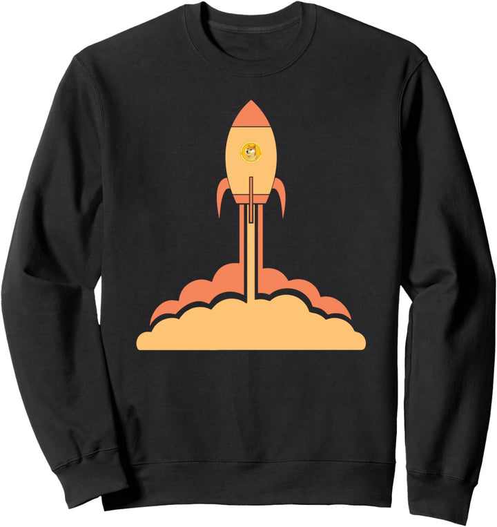 Dogecoin Launch to the Moon Funny Doge Coin Shiba Inu Gift Sweatshirt