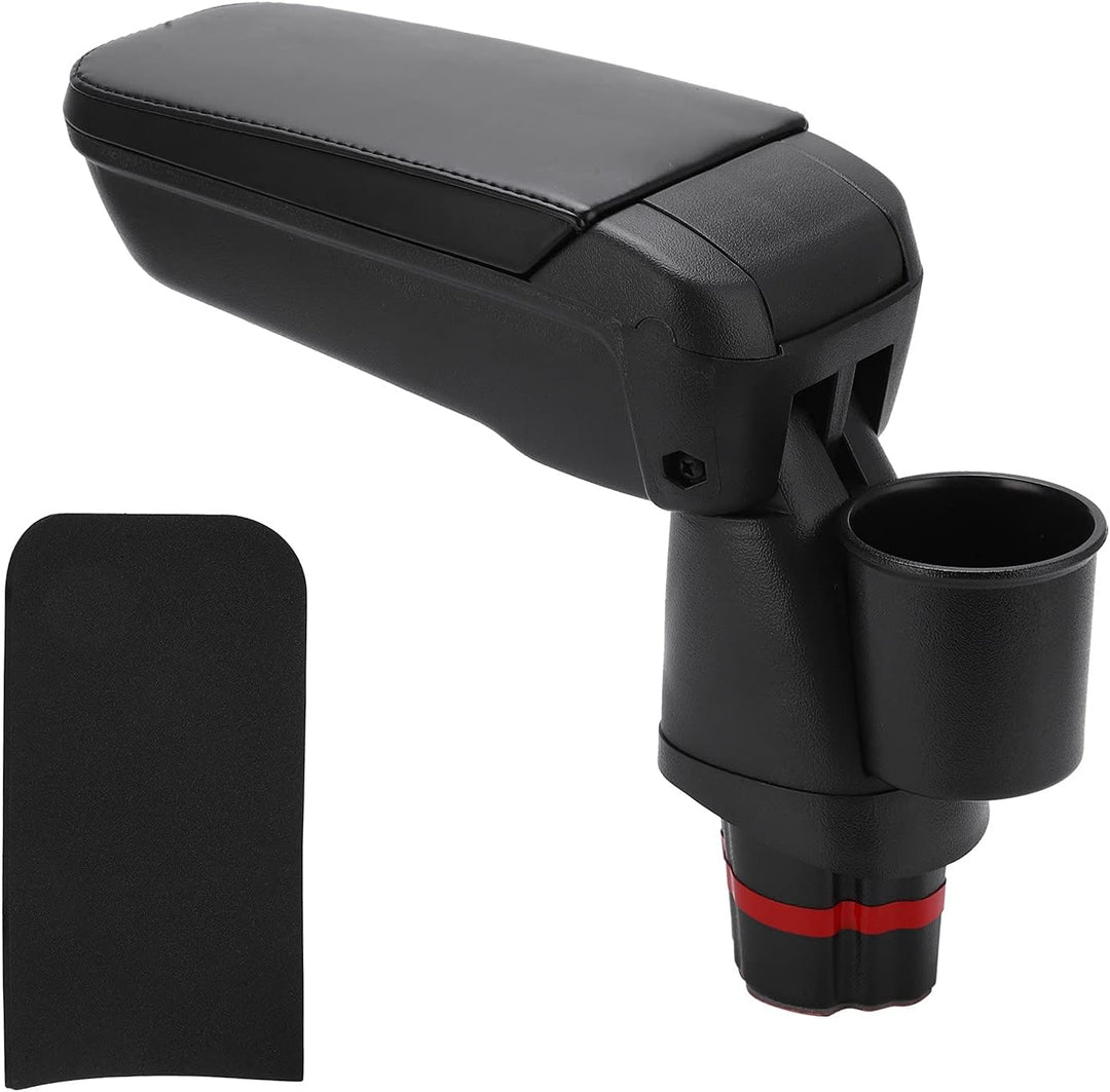 Mittelarmlehne Box, mit Ersatz ABS Kunstleder Getränkehalter für Smart Fortwo Forfour 453