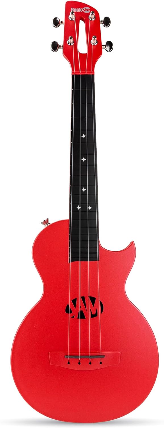 RockJam Carbon Fibre Ukulele with Case rot, rot