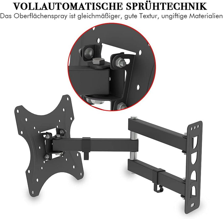 TV Wandhalterung 26-55 Zoll, Wandhalterung Fernseher Schwenkbar mit Wasserwaage, TV Halterung Schwen