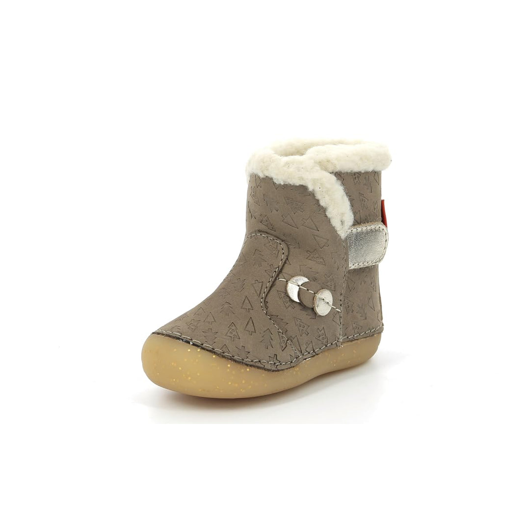 Kickers Mädchen So WindyStiefelette 18 EU Taupe Gold Fantasie, 18 EU Taupe Gold Fantasie