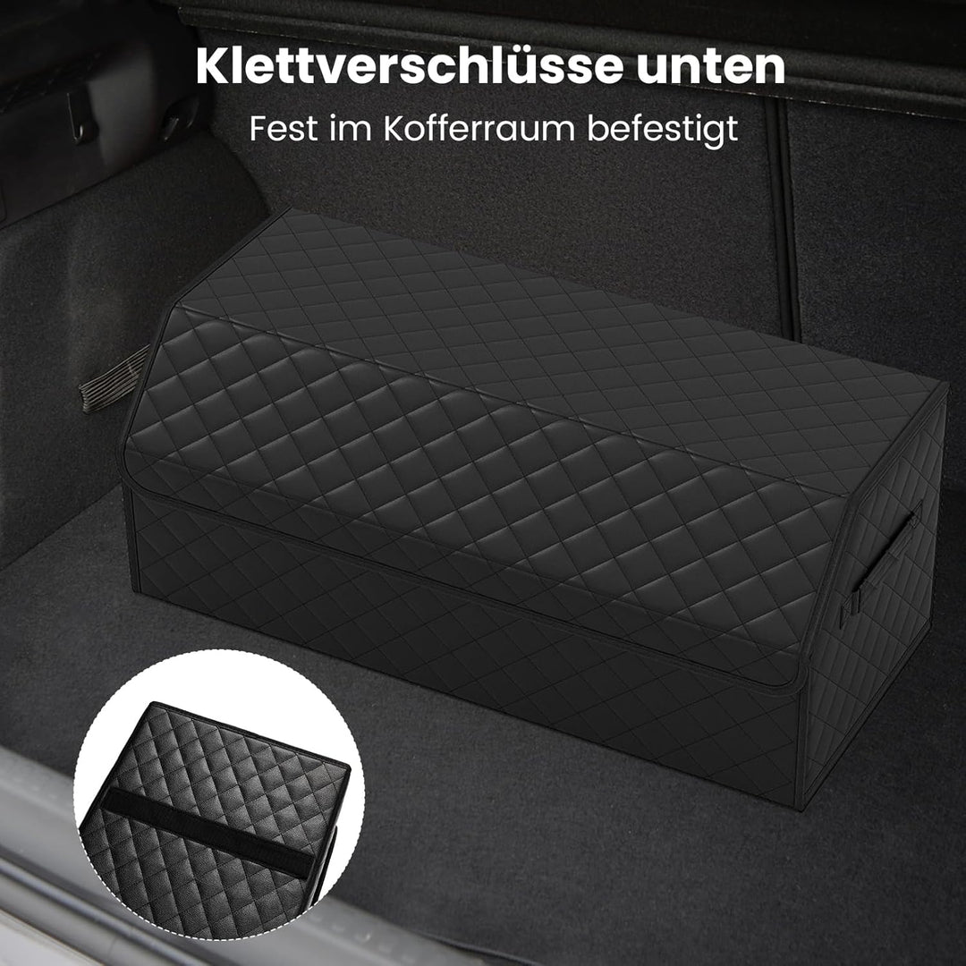 COSTWAY Auto Kofferraum mit Deckel, 51 L Kofferraum-Organizer faltbar, SUV Limousine Aufbewahrungsbo