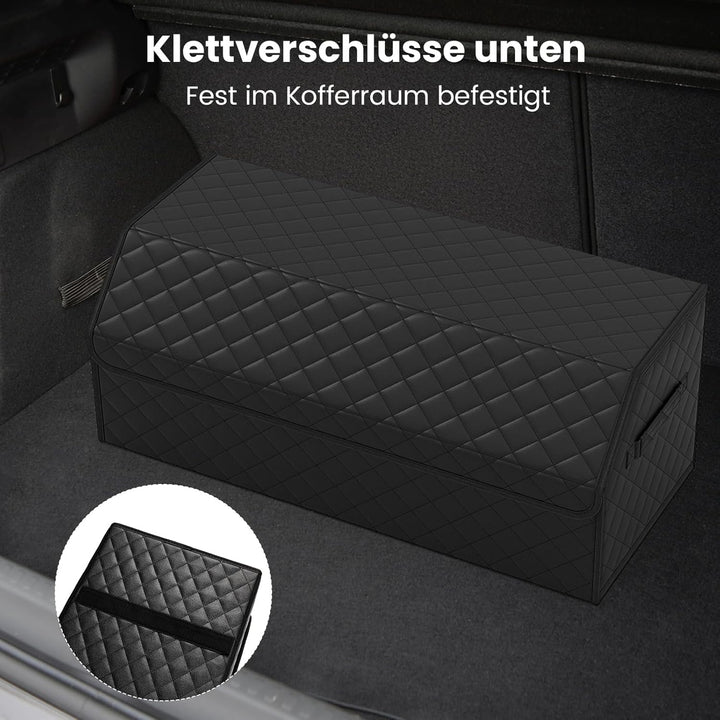 COSTWAY Auto Kofferraum mit Deckel, 51 L Kofferraum-Organizer faltbar, SUV Limousine Aufbewahrungsbo