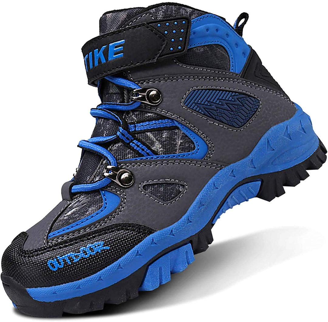 ASHION Jungen Winterschuhe Kinder Mid Schneestiefel Gefütterte Winterstiefel Wanderschuhe Trekking B