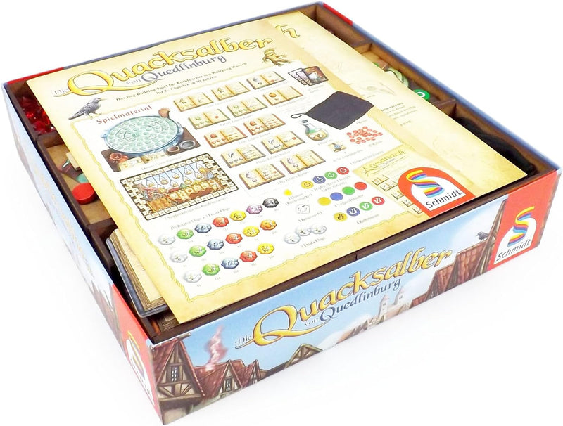 The Game Doctors Brettspiel Organizer kompatibel mit Die Quacksalber von Quedlinburg und Erweiterung