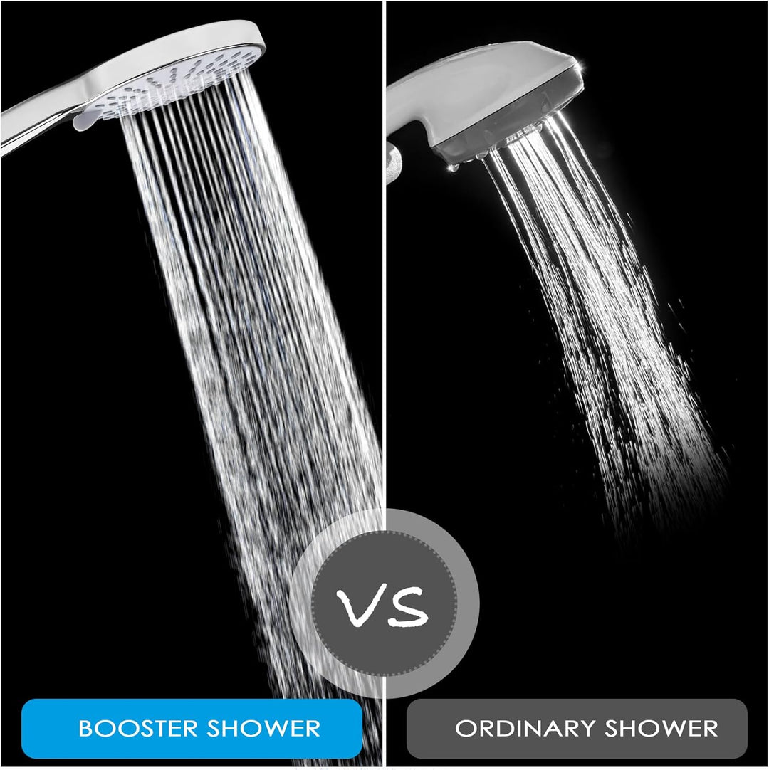 Fousenuk Duschkopf Wassersparend, 5 Strahlarten Duschbrause, Shower Head, Handbrause Gross, Brauseko