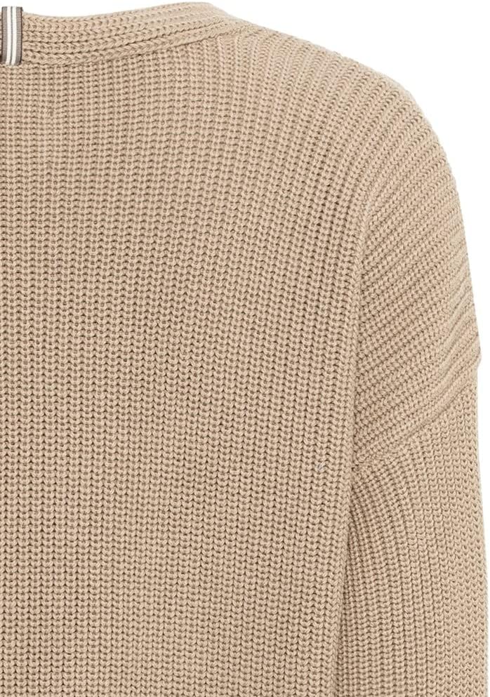 camel active Damen Strickpullover mit V-Ausschnitt XS Clay, XS Clay
