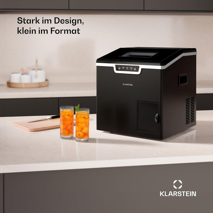 Klarstein Icefestival Bullet Eiswürfelmaschine – 20 kg/24 h, 400 W, 3-Liter-Tank, Eiswürfel & Gerieb