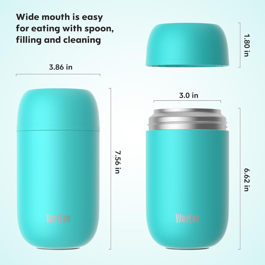 Thermobehälter für Essen 450ml, 710ml Thermobecher Essen Edelstahl Warmhaltebehälter mit Löffel Esse
