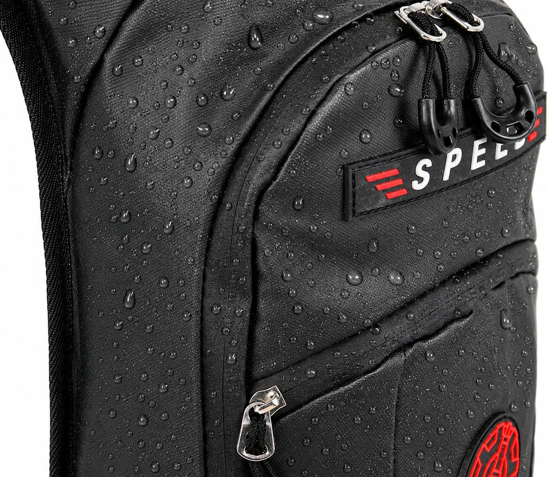 BAG STREET - wasserdichter Rucksack für Motorrad, Biker, Fahrrad, Sport, Outdoor - Schwarz