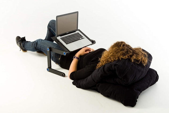 Technosmart Notebook Ständer Laptop Tisch Tablett für Bett Frühstück Ergonomisch Verstellbar Alumini