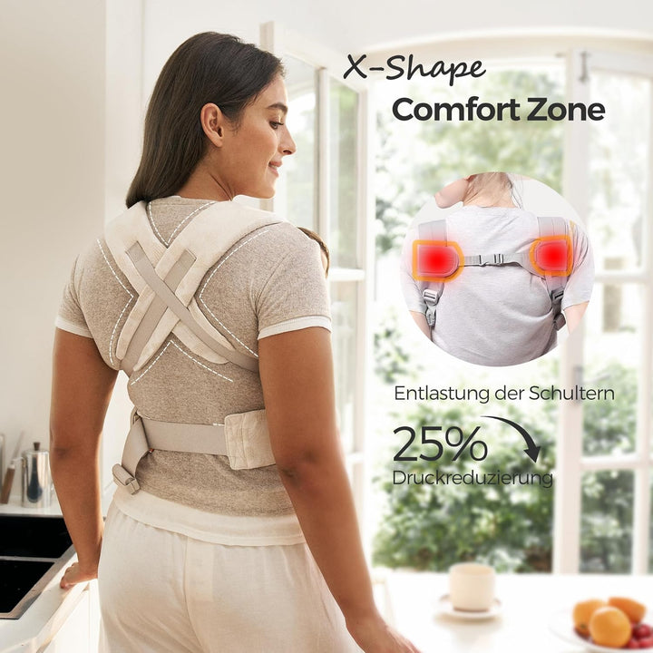 Momcozy Babytrage Neugeborene ab Geburt | Ergonomische Tragehilfe mit Nackenstütze | Leicht & sicher