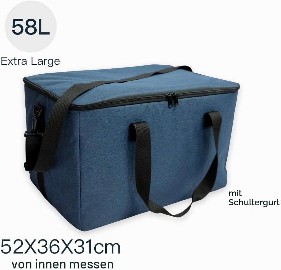 TIYASTUN® Kühltasche Gross 58L faltbar Gross, Thermotasche zum Umhängen Faltbar Isoliertasche gross