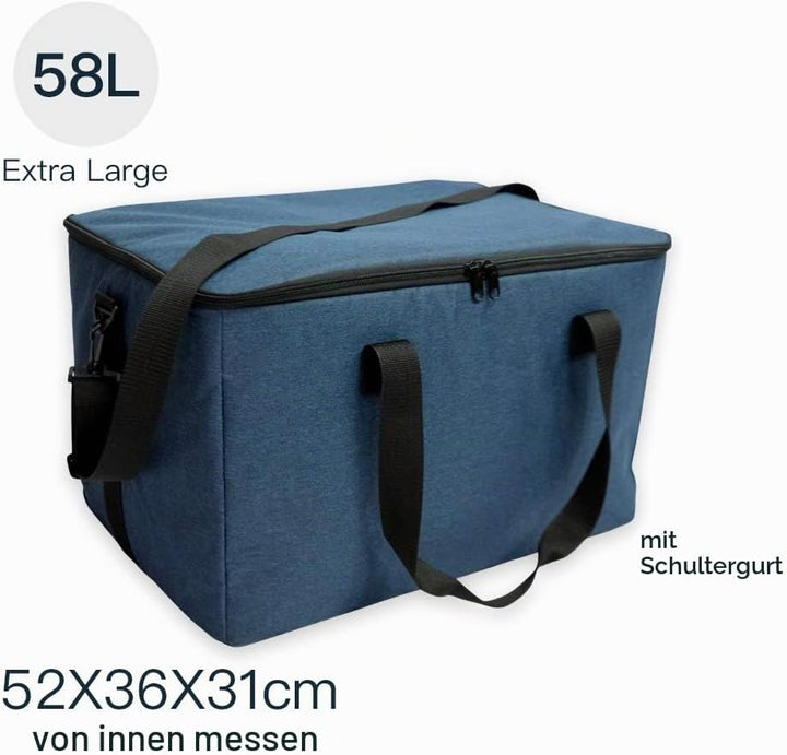 TIYASTUN® Kühltasche Gross 58L faltbar Gross, Thermotasche zum Umhängen Faltbar Isoliertasche gross