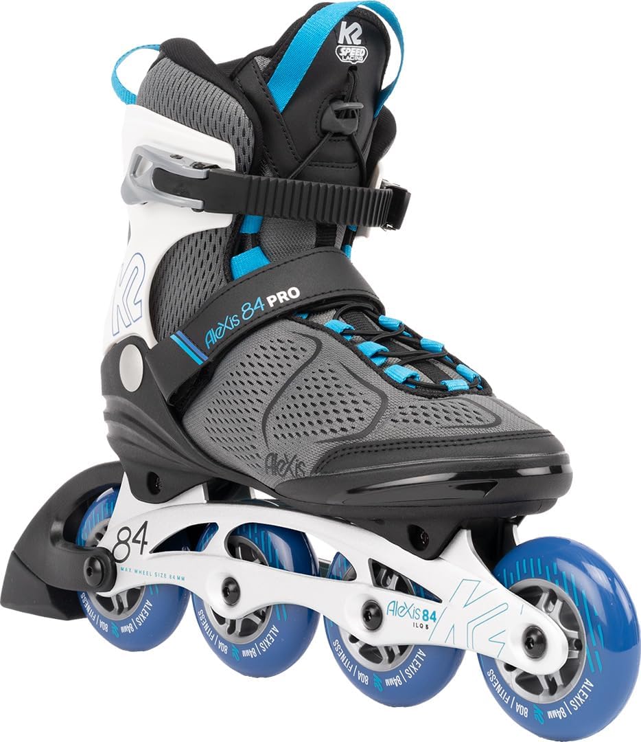 K2 Damen Alexis 84 Pro Inline Skates EU: 36.5 (UK: 4 / US: 6.5) grey - blue, EU: 36.5 (UK: 4 / US: 6