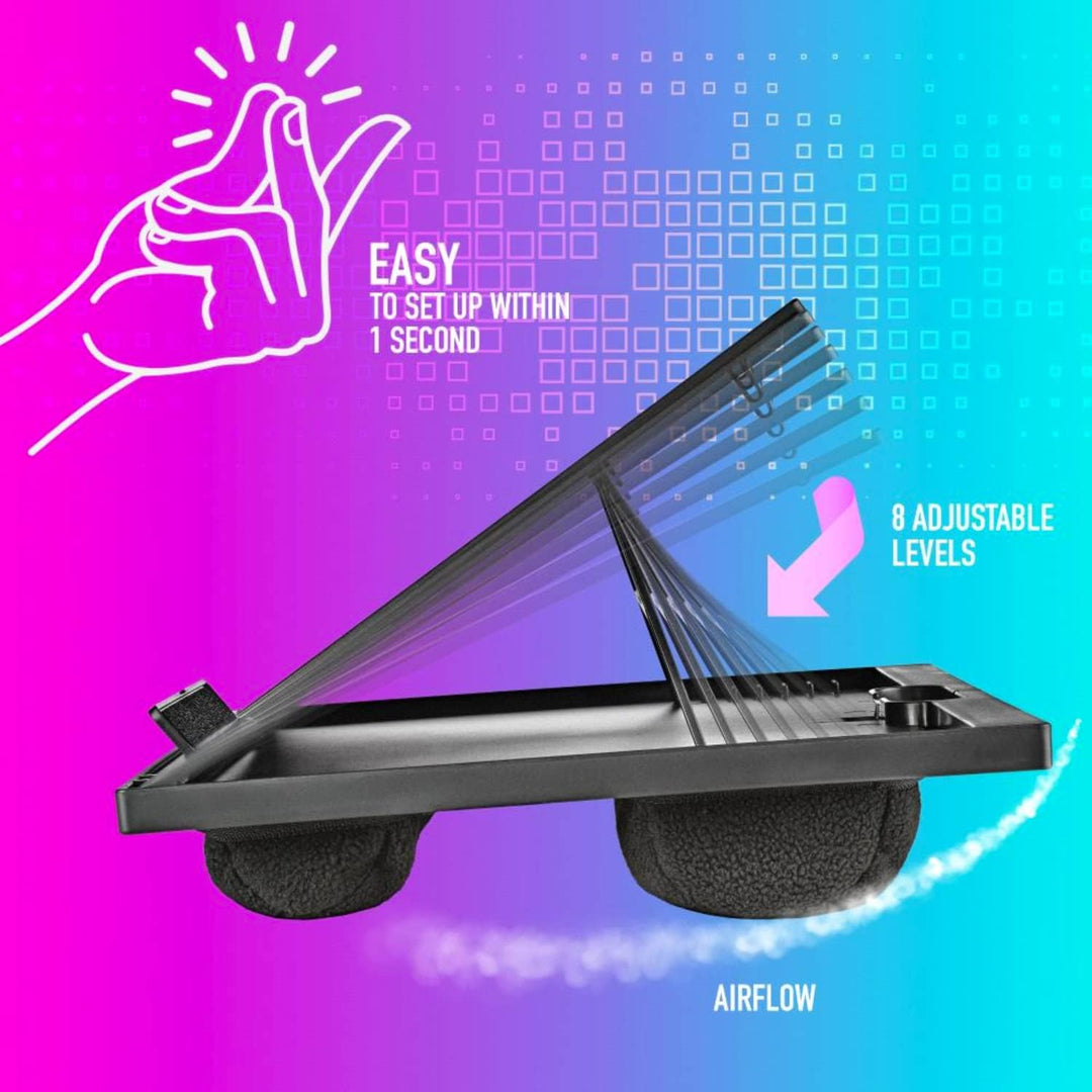 NGS LAPNEST - Multifunktionaler und ergonomischer Laptopständer für Laptops bis zu 15,6" mit gepolst